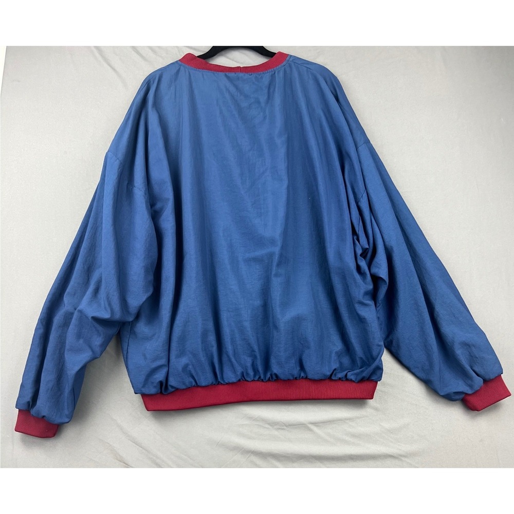 Silver Lining Wind-Shirt Pullover Men XL Blue Red Good Vintage Golf Made in USA - Picture 4 of 8